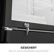 Refrigerador Bomann® con puerta de cristal | Nevera para bebidas con cerradura | 6 estantes de altura ajustable | 30 kg por estante | 347 litros | Refrigerador grande | Enfriador de botellas con luz LED | KSG 7351 negro
