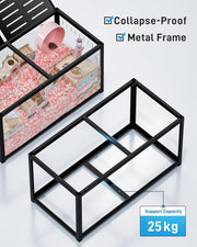 Jaula para hámster BUCATSTATE 3.0: Jaula de metal para ratas y animales pequeños, grande, apilable y de fácil montaje, 120L x 60An x 62Al cm, para roedores, ratones y hámsteres enanos (0,72 m², blanca)