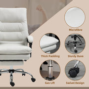 Vinsetto Silla de Oficina Reclinable con Masaje de Vibración y Calor de Microfibra