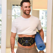 Entrenador abdominal EMS Max, estimulador muscular con controlador, cable de carga y banda extensible para el entrenamiento de los músculos abdominales