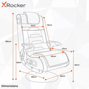 Sillón de juego y entretenimiento X Rocker Pro 4.1, silla para TV y música, con sistema de audio y vibración 4.1