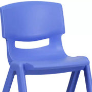 Paquete de 10 sillas escolares apilables de plástico de Flash Furniture con altura de asiento de 13.25 pulgadas