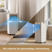 DREAME P-Wind10 7000 BTU Aire acondicionado portátil, 3 en 1: Enfriador, deshumidificador y ventilador. Flujo de aire 3D, control por aplicación y mando a distancia, modo de suspensión, autoevaporación, instalación sencilla