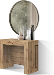 PAZZO DESIGN, Mesa Consola Extensible con Soporte para Extensiones Elvire, Roble Rústico, hasta 12 plazas, Mesa Consola de Cocina, Fabricado en Italia, de 45 a 300 cm - id_1931