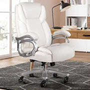 Silla de oficina ejecutiva Bossin para personas grandes y altas, silla ergonómica de 500 libras con soporte lumbar ajustable, respaldo alto y piel sintética para computadora