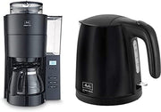 Melitta AromaFresh - Cafetera de filtro - con jarra de cristal - molinillo integrado - función de temporizador - 10 tazas - Negro puro