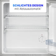 Minibar Bomann® 42 litros | Mini nevera para oficina, camping y gaming | refrigerador pequeño y silencioso de 39 dB | Minibar con puerta reversible | 51x45x45 cm | KB 7346 inox