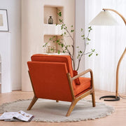 Sillón decorativo tapizado de estilo moderno de mediados de siglo