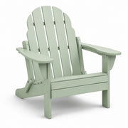 Silla Adirondack de madera verde claro