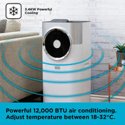 Aire acondicionado portátil 3 en 1 Black+Decker BXAC40008GB 12000 BTU blanco