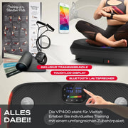 Plataforma vibratoria 4D VP400 hasta 40 Hz con 3 modos de entrenamiento, altavoz Bluetooth, pantalla táctil y capacidad de carga de 120 kg
