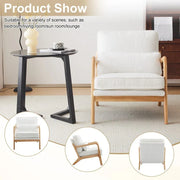 Sillón decorativo tapizado de estilo moderno de mediados de siglo