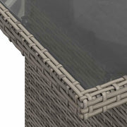 vidaXL Juego de sofá de jardín de 5 piezas con cojines, ratán sintético gris, conjunto de sofá para exterior, conjunto de salón de jardín