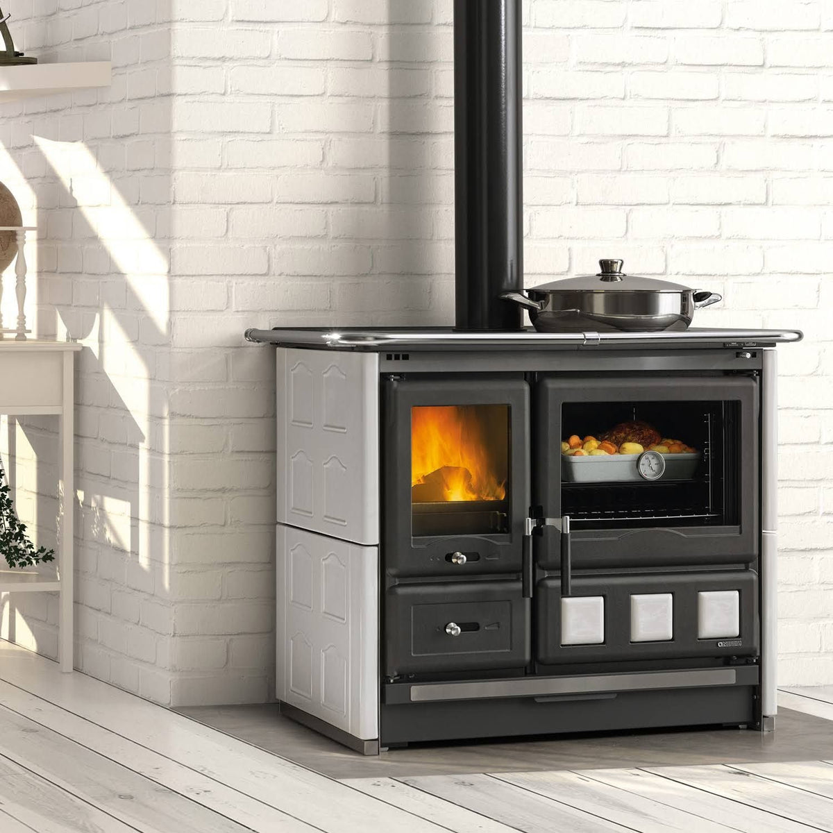 Cocina de leña La Nordica-Extraflame Rosa XXL 5.0