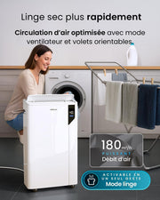 Deshumidificador de Aire con Compresor Inteligente Pro Breeze 20L/día - Eficiente, Modo Lavandería, Wi-Fi, Sensor e Indicador de Humedad, Filtro de Carbón para Moho y Humedad
