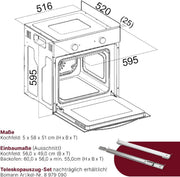 Juego de cocina eléctrica Bomann | Horno empotrable con placa vitrocerámica | Placa de cocina con 4 zonas de cocción | Horno empotrable con 56 l de capacidad | 9 funciones de horno | Placa vitrocerámica con zona para paellera | EHBC 7936 IX