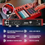 Akai Professional MPC One+ Caja de ritmos autónoma, creador de ritmos y controlador MIDI con WiFi, Bluetooth, pads de batería, complementos de sintetizador, pantalla táctil e integración con Native Instruments