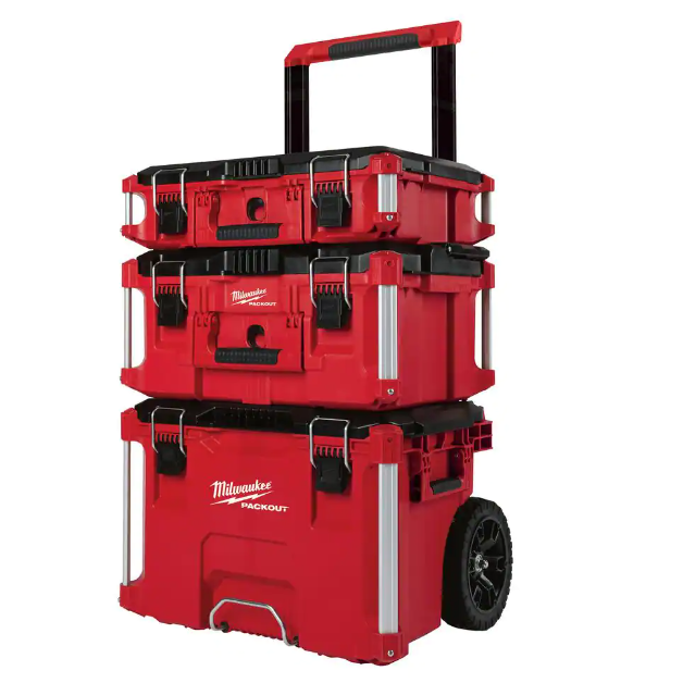 Caja de herramientas rodante PACKOUT de 22 pulg., caja de herramientas grande de 22 pulg. y caja de herramientas mediana de 22 pulg.