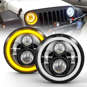 CO LIGHT 7 pulgadas 2 piezas Faro LED Halo aprobado por DOT para JK, 2 piezas