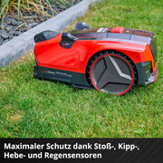 Cortacésped inalámbrico Einhell RASARRO 36/38 Kit Power X-Change (36 V, 38 cm de ancho de corte, 450 m², sin escobillas, función de mulching, bolsa colectora de 45 l, incl. 2 baterías de 4,0 Ah + cargador doble)