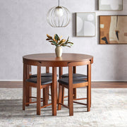 Juego de comedor redondo compacto de 5 piezas Harrisburg Tobey