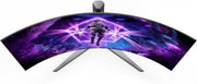 Monitor gaming AOC Agon Pro AG456UCZD WQHD OLED, curvo, 240 Hz, 0,03 ms GtG, HDR10, FreeSync Prem. Pro, compatible con G-Sync (3440 x 1440, HDMI 2.0, DisplayPort 1.4, USB-C (90 W PD), concentrador USB), negro