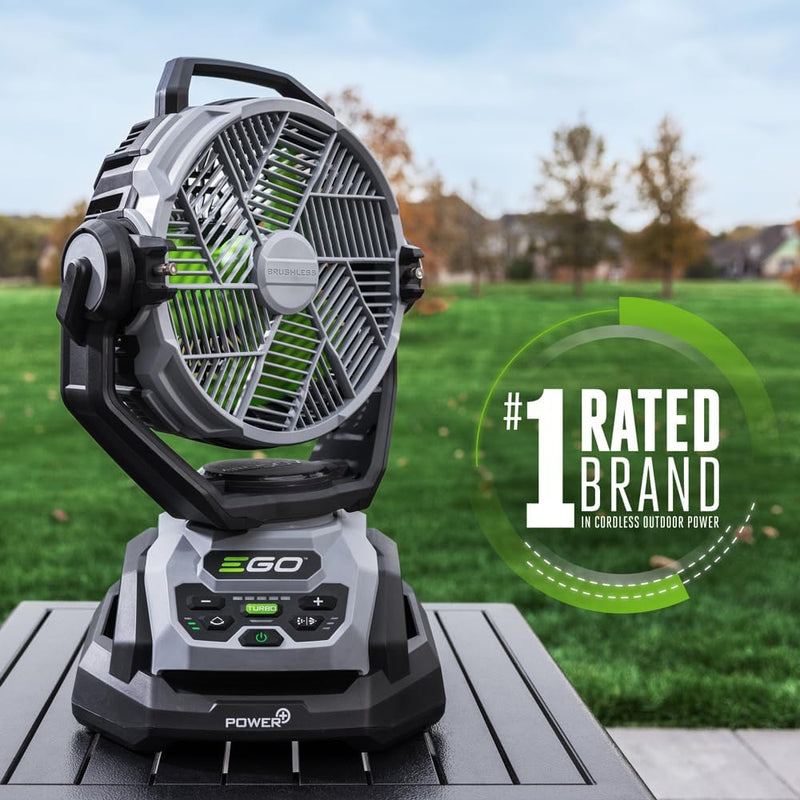 Ventilador oscilante EGO Power+ FN1000 con 6 modos de velocidad, 3 modos de oscilación, 3 modos de nebulización, batería y cargador no incluidos, 25,4 cm, 1700 CFM, 20 MPH