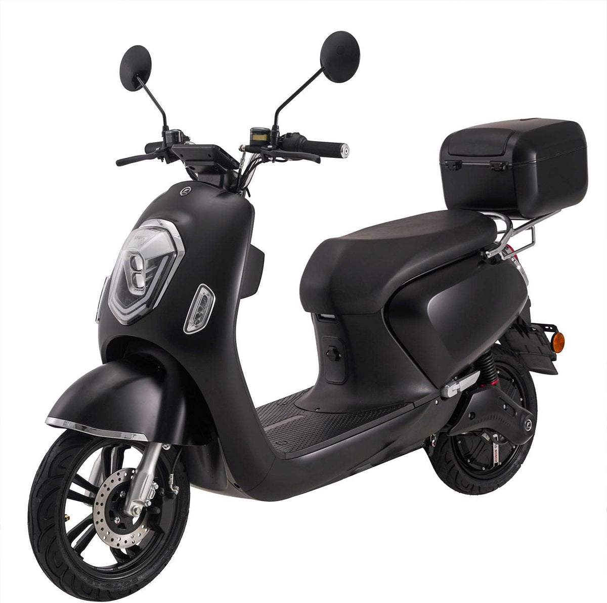 Scooter eléctrico Elettrico 2.0 Li, 3000 vatios, motor eléctrico, hasta 60 km de autonomía, scooter eléctrico con homologación para carretera, patinete eléctrico, 25 o 45 km/h, batería de litio extraíble, vídeo del producto, negro