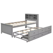 Cama tipo plataforma con nido y cajones, cama tipo plataforma con almacenamiento y USB, cama tipo plataforma de madera con estantería