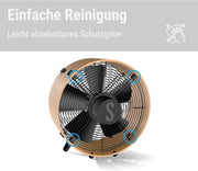 Ventilador Stadler Form Otto, de bambú, con 3 velocidades, ideal para el verano y apto para dormitorios, salas de estar y oficinas, fácil limpieza, 50 vatios