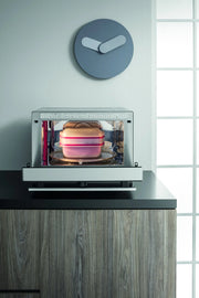 Microondas multifunción MW 3391 SX 33 L 1000 W con aire caliente, grill, CrispFry, cocción al vapor y recipiente para cocinar al vapor