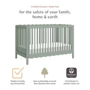 Cuna convertible 4 en 1 Swell de Babyletto con kit de conversión para cama infantil