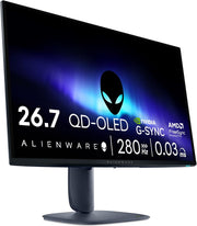 Monitor Gaming Alienware 27 - AW2725D, QHD (2560x1440), 280Hz, QD-OLED, 0.03ms, compatible con NVIDIA G-Sync, AMD FreeSync Premium Pro, DisplayHDR True Black 400, USB-C, HDMI, DisplayPort, garantía de 3 años