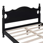 Base de cama de madera tamaño Queen Whisen, base de plataforma con soporte de listones de madera