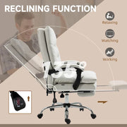 Vinsetto Silla de Oficina Reclinable con Masaje de Vibración y Calor de Microfibra