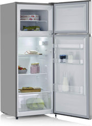 SEVERIN Frigorífico congelador de dos puertas, libre instalación, longitud 55 cm, 206 litros, clase E, Veggibox incluida, DT 8761