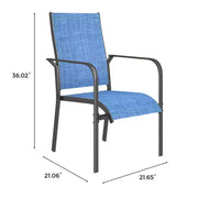 Juego de 6 sillas de comedor para exteriores EROMMY, sillas de comedor apilables para exteriores