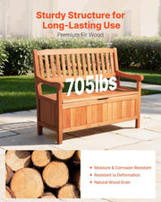 VEVOR Banco de jardín, banco con arcón de almacenamiento, banco de almacenaje, capacidad de carga de hasta 328 kg, asiento de jardín y decoración para porche, para terraza, jardín, balcón, 106,5x58,5x90,1 cm