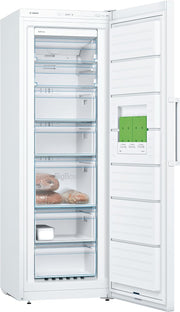 Bosch GSN33FWEV, Serie 4, Congelador vertical, Libre instalación, 176 x 60 cm, 225 L, Blanco