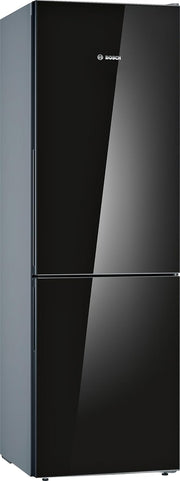 Bosch KGV36VBEAS, Serie 4, Frigorífico congelador, Libre instalación, 186 x 60 cm, 214 L / 94 L, Negro