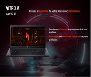 acer Nitro V 15 ANV15-41-R4FN, Ordenador Portátil Gaming 15.6'' Full HD IPS LCD 165Hz, (AMD Ryzen 5 7535HS, NVIDIA GeForce RTX 4050, RAM 16 GB, SSD 512 GB, Windows 11 Home) Teclado AZERTY, Negro