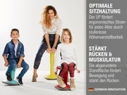 Interstuhl UPis1 - taburete ergonómico con efecto de oscilación - regulable en altura - taburete con base antideslizante y protección contra vuelcos - taburete de oficina (amarillo limón, UP Junior)