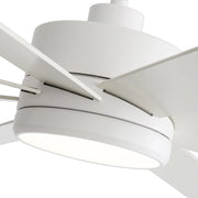 Ventilador de techo negro de 65 pulgadas y 8 aspas con luz y control remoto