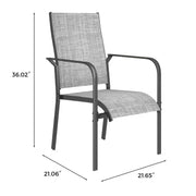 Juego de 6 sillas de comedor para exteriores EROMMY, sillas de comedor apilables para exteriores