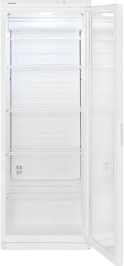 Frigorífico Bomann con puerta de cristal | Nevera para bebidas con cerradura | 6 estantes ajustables en altura | 30 kg por estante | 347 litros | Frigorífico grande | Nevera para botellas con luz LED | KSG 7351 negro
