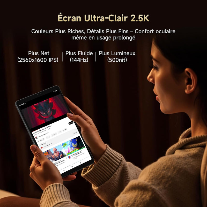 ALLDOCUBE iPlay 70 Mini Ultra - Tableta 8.8" - Snapdragon 7+Gen3 | Pantalla 2.5K 144Hz | 20+256GB+1TB TF | Android 14+OTA | 13MP | 2 HP DTS | WiFi 6 | BT 5.4 | 7300mAh