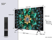 Televisor TCL 50Q6C QD-Mini LED, 4K HDR Premium 1000 nits, Smart TV con Google (Dolby Vision IQ y Atmos, sistema de audio Onkyo 2.1, Motion Clarity Pro 144Hz, control por voz manos libres)