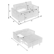 Sofá convertible que ahorra espacio TUYOHW, sofá cama de pana con mesa móvil y puerto USB, sofá de dos plazas multifuncional para sala de estar
