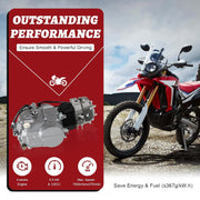 Motor de 4 tiempos CRF50 125CC para Dirt Bike Pitbike, motor monocilíndrico con refrigeración por aire y embrague manual para motocicletas Dirt Bike con arranque a pedal (Kick Start).