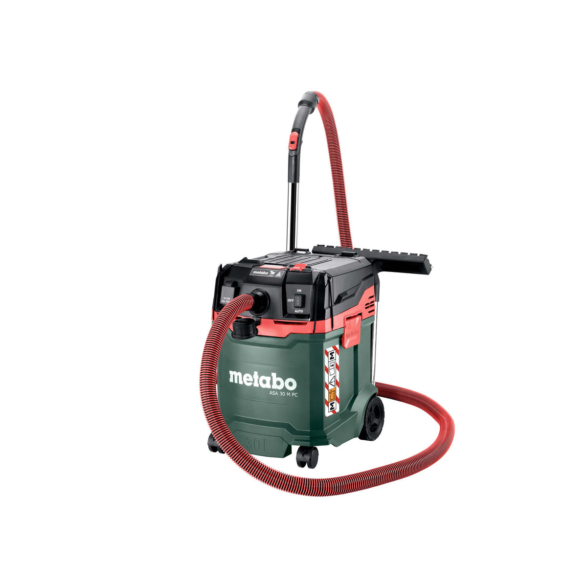 Aspirador universal metabo ASA 30 M PC, 1200 W, clase de polvo M, cable de 8 m, 30 l, manguera antiestática, limpieza de filtro, accesorios
